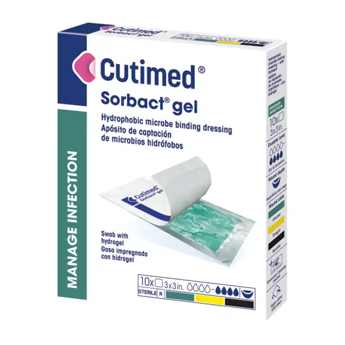 Cutimed Sorbact Gel 7.5cm x 7.5cm Pack of 10 HCE