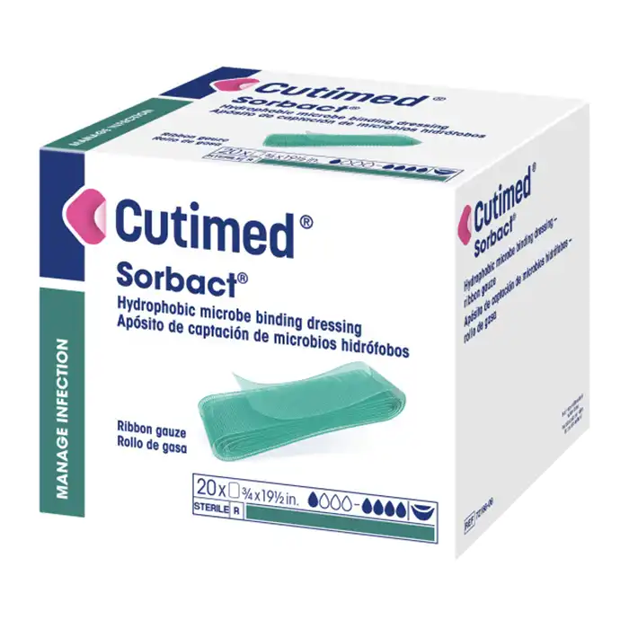 Cutimed Sorbact Ribbon Gauzes 5cm x 200cm Pack of 10 HCE
