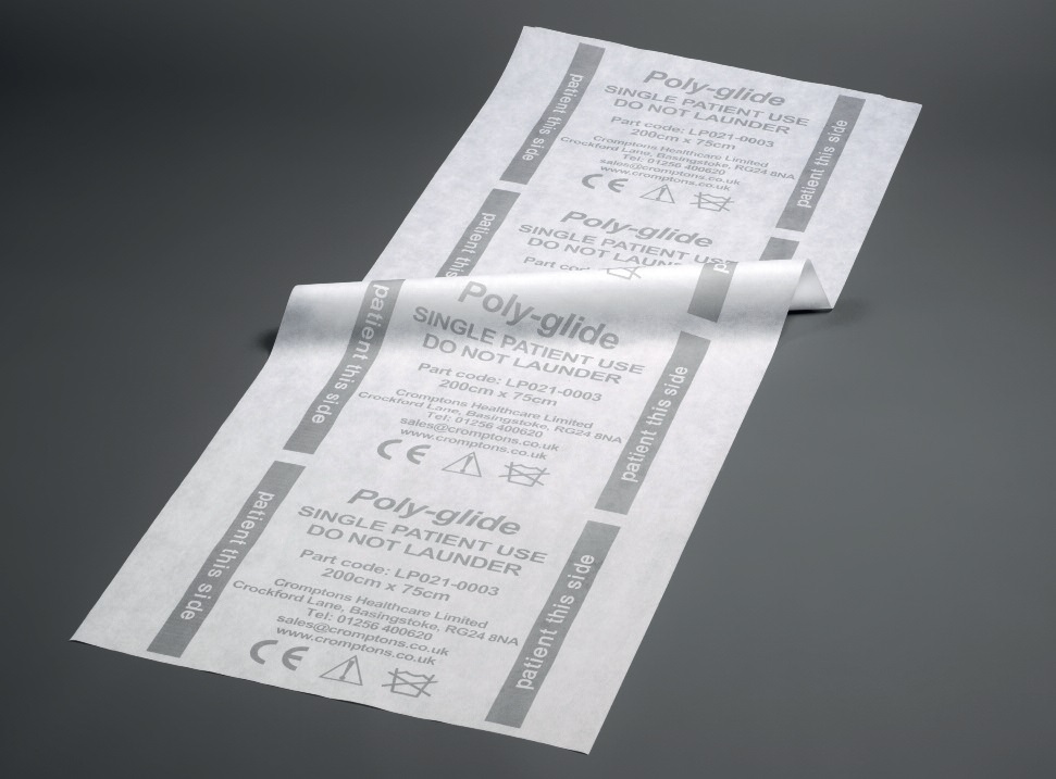 Cromptons Poly-Glide Single Patient Slide Sheet - (Dispenser) - White ...