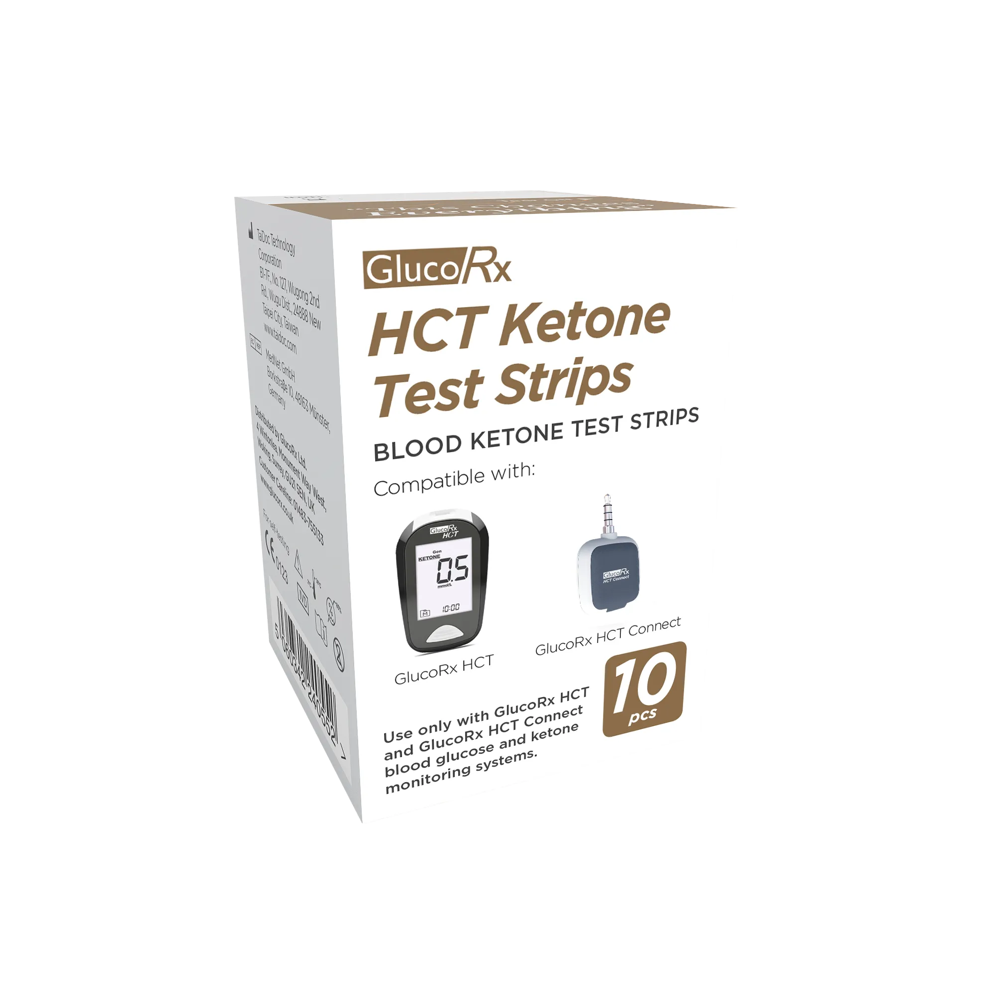 GlucoRx HCT Ketone Strips x10 HCE
