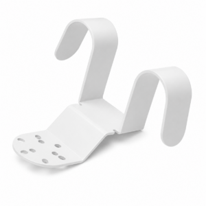 Clean product image showing a white Huntleigh utility hook accessory on a white background. The hook is designed as a mounting accessory for use with compatible Huntleigh Smartsigns wall mount equipment.