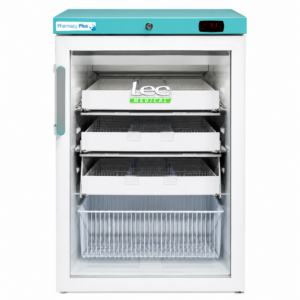 Lec Medical Pharmacy Plus 158 Litre Bluetooth Freestanding Fridge PPGR158BT-UK - Glass Door with Drawers