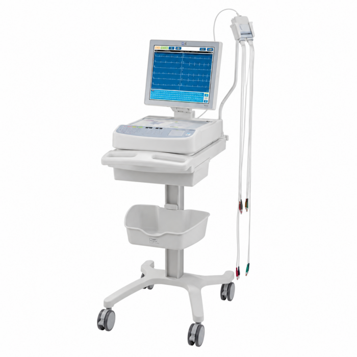 Welch Allyn ELI380 15-Lead ECG Machine with Transport Cart & Screen