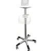 Accovital Grey Metal Mobile Stand on Castors with Basket
