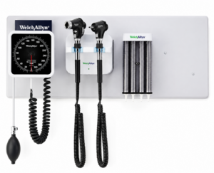 Welch Allyn 777 Wall System with PanOptic Plus, MacroView Plus Otoscope and BP - 777-PM3WAx-4