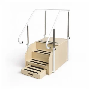 Space-Saving Compact Rehab Steps with Tread