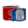 Philips Heartstart HS1 AED Defibrillator with red slim carry case for protection