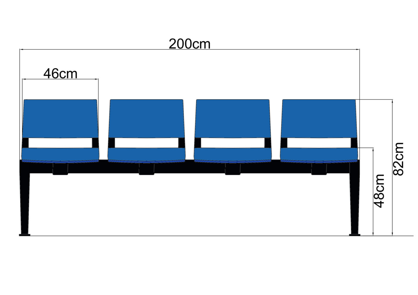 MediBeam Quad Seating (4 Seats/Wooden) HCE