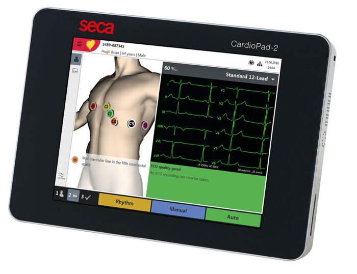 seca CardioPad 2 Ultra Portable 12 Lead ECG with WiFi & Advanced Interpretation HCE