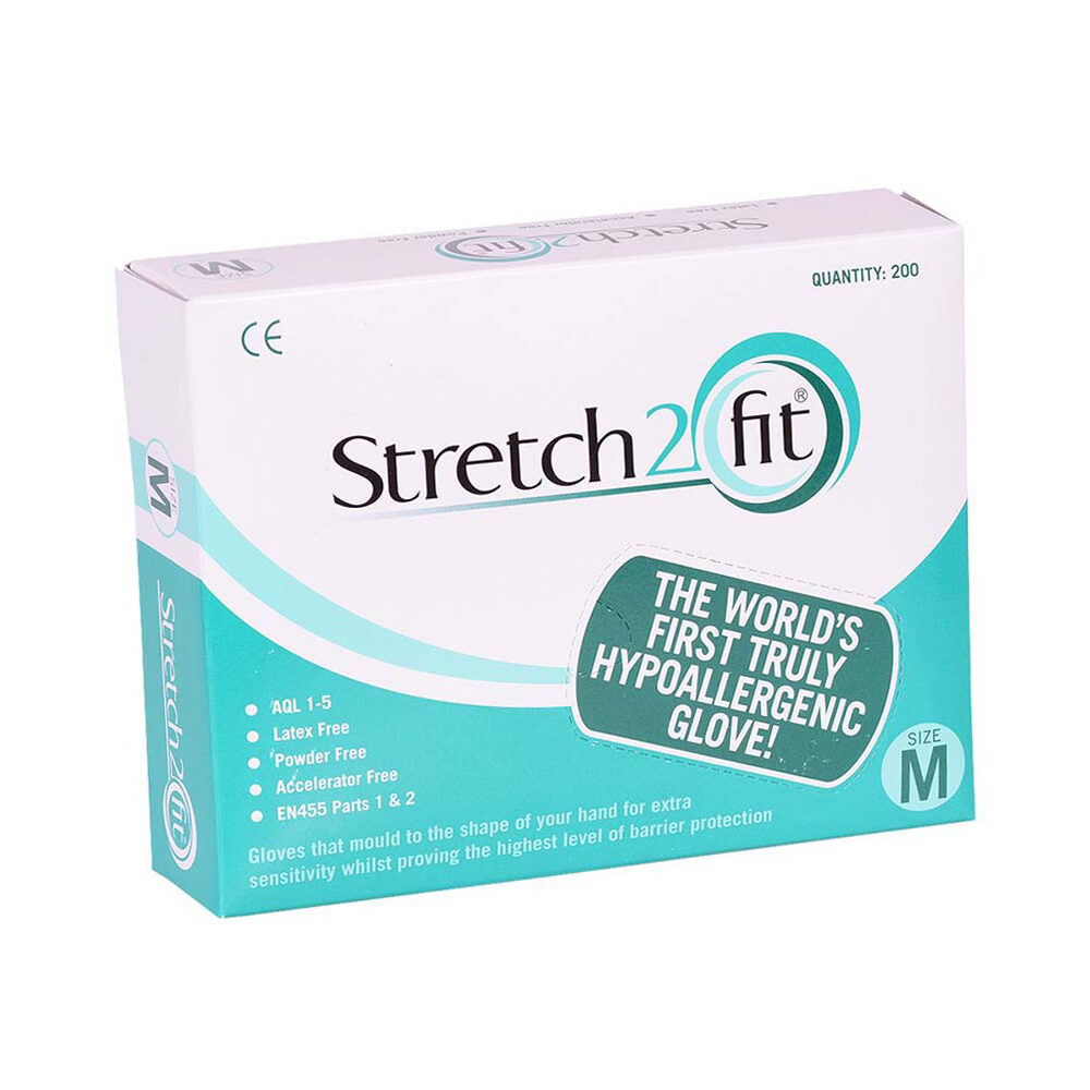 Stretch2fit Hypoallergenic Latex & Power Free Gloves HCE