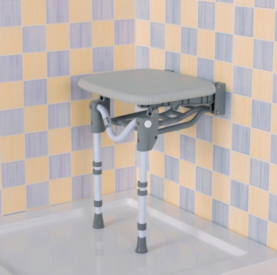 Homecraft Tooting – Sedile Da Doccia Imbottito Pieghevole, Regolabile In Altezza Con Piedini Antiscivolo