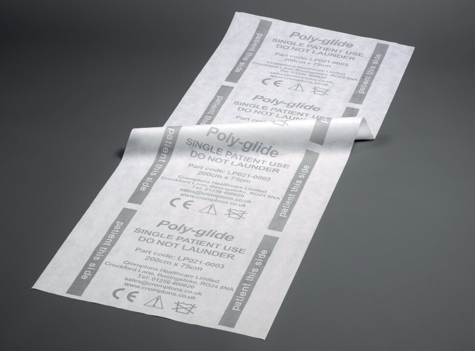 Cromptons Poly-Glide Single Patient Slide Sheet - (Dispenser) - White ...