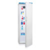 Tall laboratory fridge by labcold with open front door to show contents
