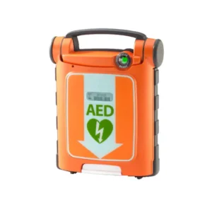 Powerheart G5 AED Defibrillator with orange case