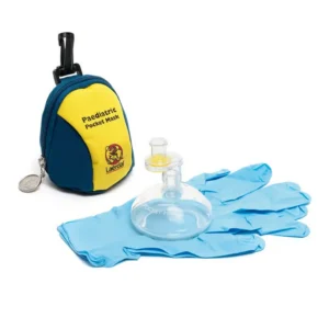 Laerdal childs pocket mask paediatric with blue gloves 820050