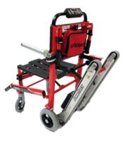 Ferno Venice PowerTraxx - Rear folding handles, footrest, sidearms, Biosafe restraints