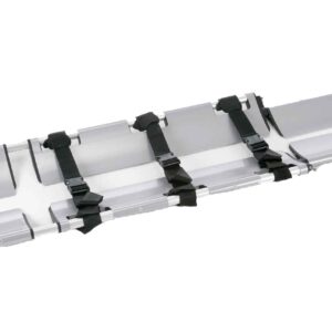 Ferno S-265 Scoop Stretcher Silver with 4 Biosafe loop-fixing restraint straps