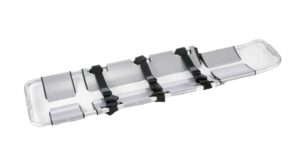 Ferno S-265 Scoop Stretcher Silver with 4 Biosafe loop-fixing restraint straps