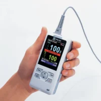 Mindray PM60 pulse oximeter in hand for use