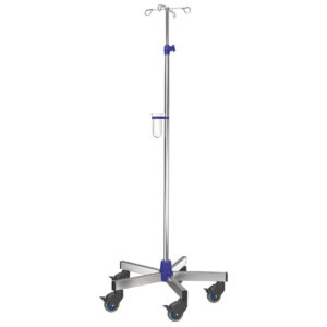 IV-Pole Intensive Care - Stainless Steel - Screw height adjustment