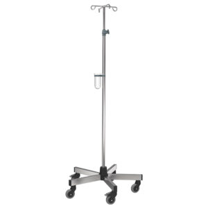 IV-Stand Intensive Care - Stainless Steel - Screw height adjustment