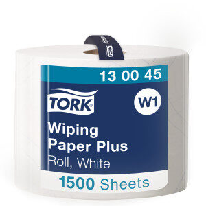 Tork Wiping Paper Plus White W1 - 1 x 1500 Sheets - 130045