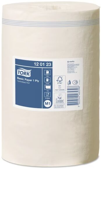 Tork Basic Centrefeed Wiping Paper White M1 - Pack of 11 - 120123