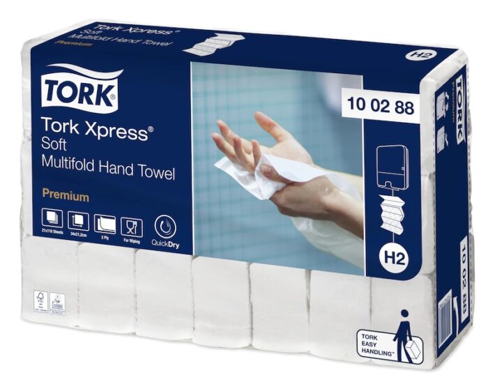 Tork Xpress Soft Multifold Hand Towels White H2 - Pack of 21 - 100288