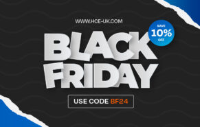HCE Black Friday Promotion banner with code BF24 for 10% savings