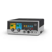 Surtron 120 Cautery & Electrosurgery unit in side view with power cables