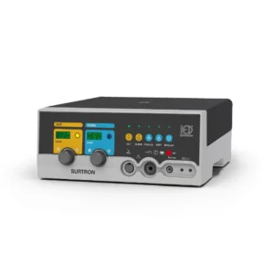 Surtron 120 Cautery & Electrosurgery unit in side view with power cables