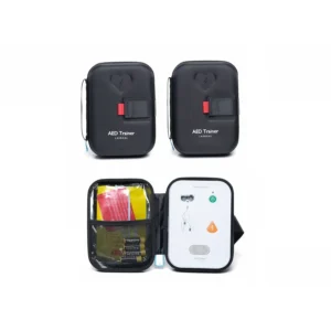 Three Laedal AED trainers in cases 197-02050